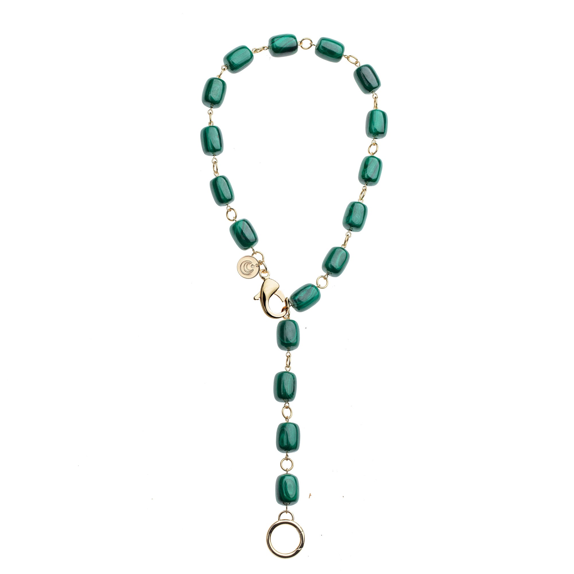 Chunky Malachite Lariat Necklace