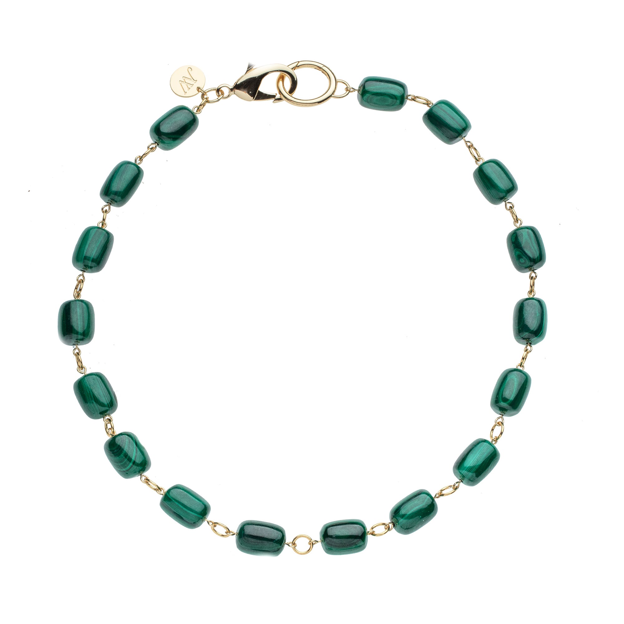 Chunky Malachite Lariat Necklace