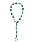 Chunky Malachite Lariat Necklace