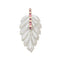 LUCKY Carved Mother of Pearl Feather Pendant in Solid Gold