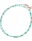 Multi Stone Double Wrap Diamond Cut Beaded Necklace