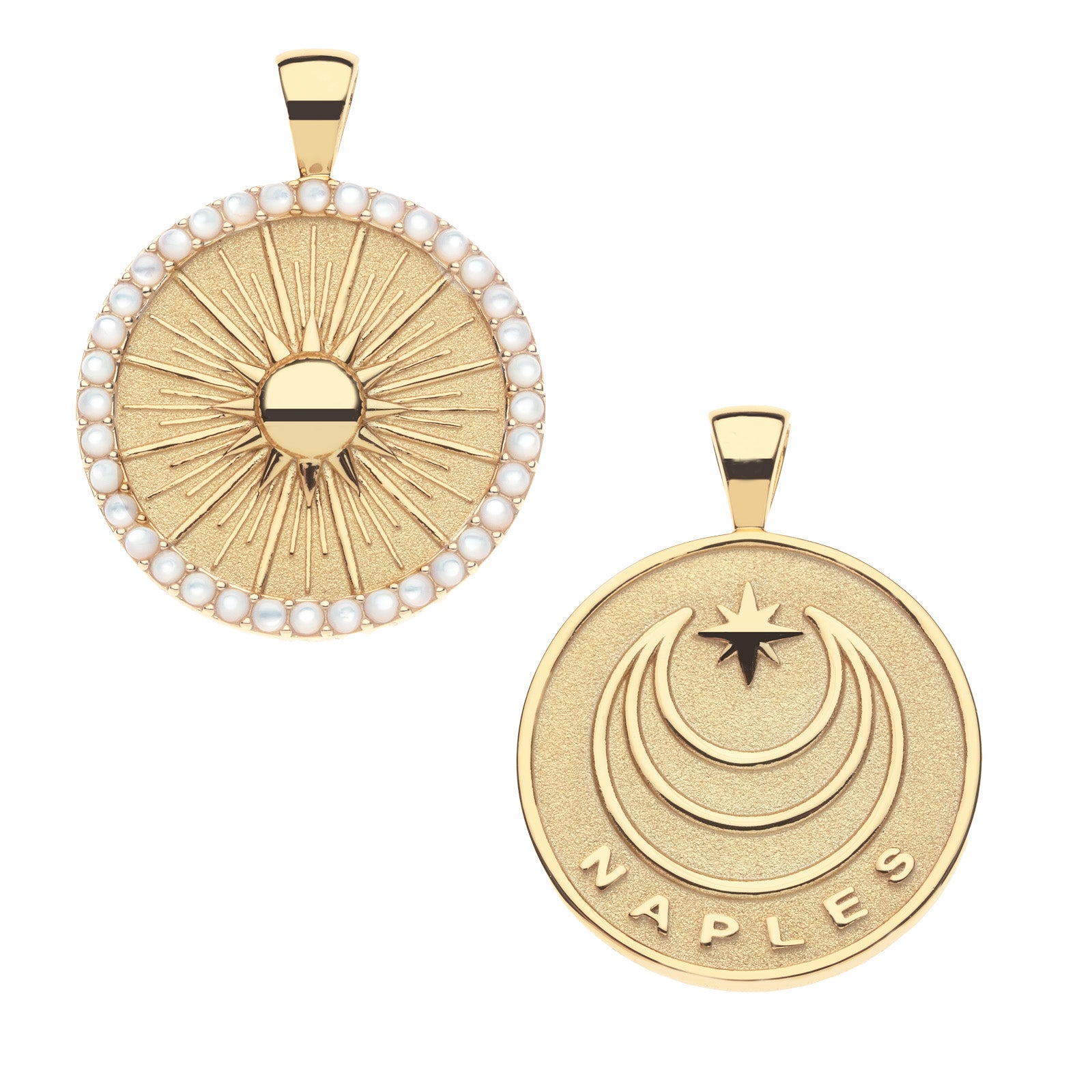 NAPLES JW Original Embellished Pendant Coin
