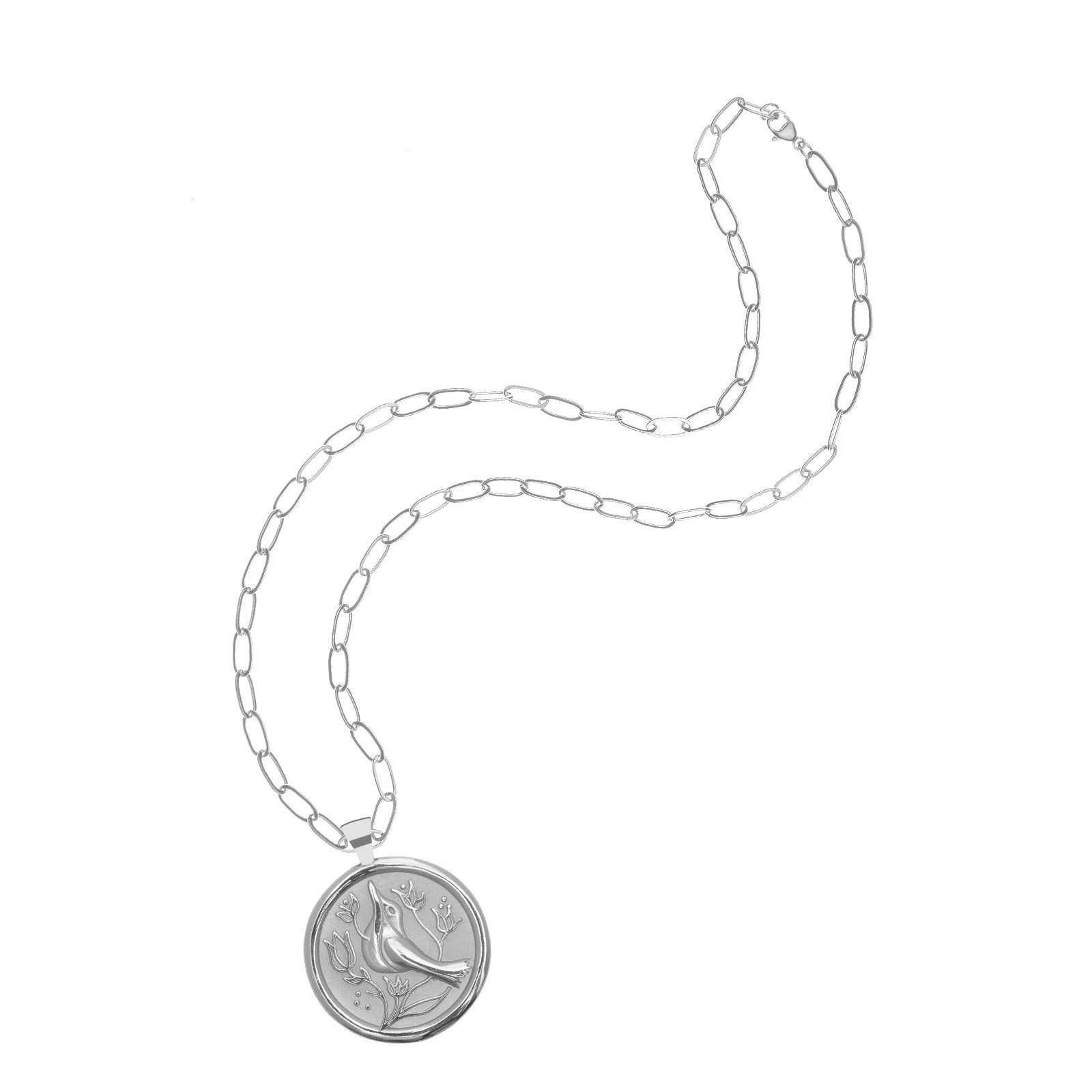 PEACE JW Original Pendant Coin in Silver