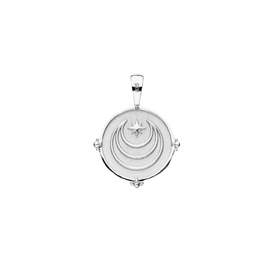Personalized Petite Coin Pendant in Silver