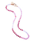 Pink Ombre Carved Stone Beaded Necklace