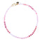 Pink Ombre Carved Stone Beaded Necklace