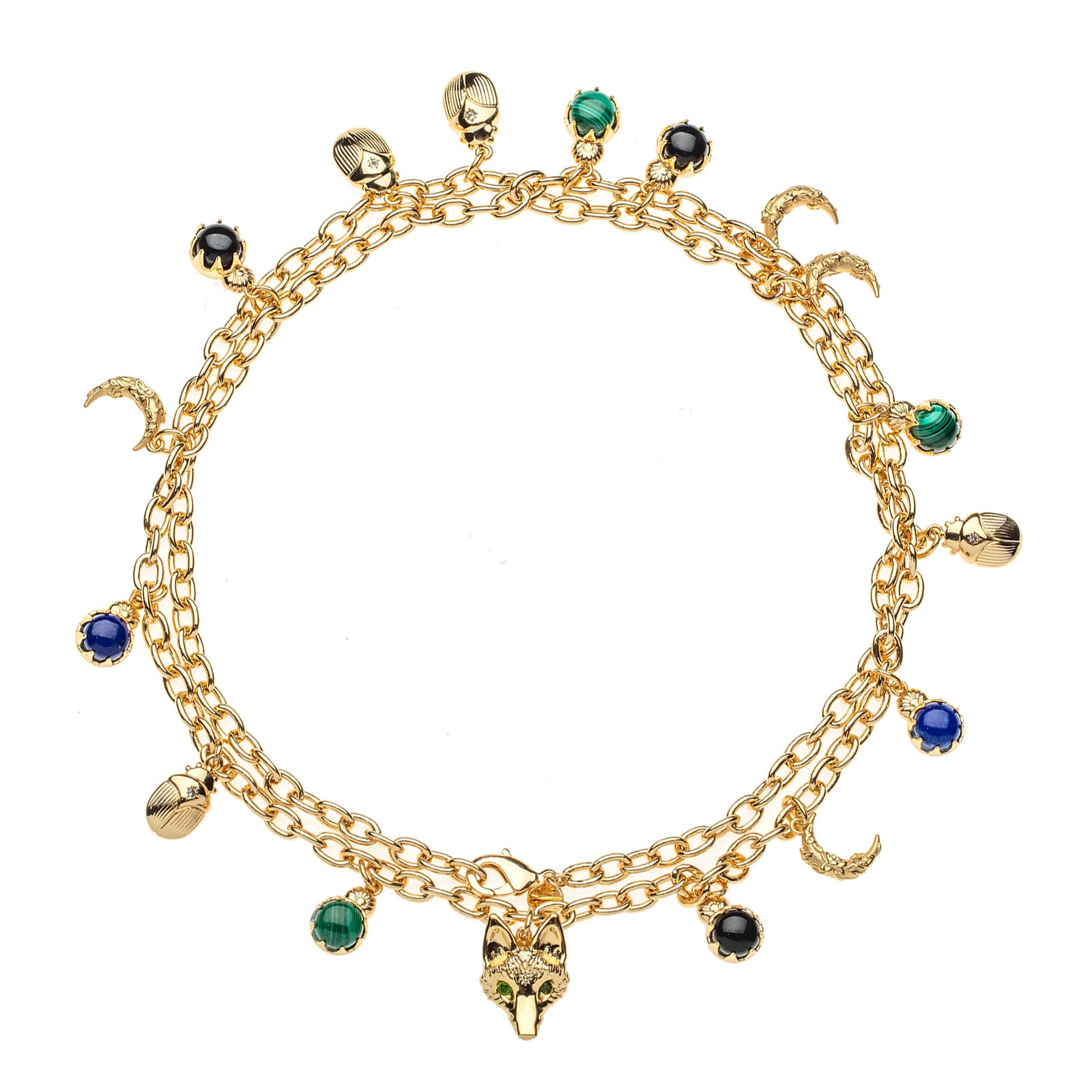 Protect Double Wrap Charm Necklace