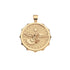 Gold protect eagle coin pendant features flying eagle and star detail