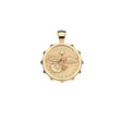 Gold protect eagle coin pendant features flying eagle and star detail