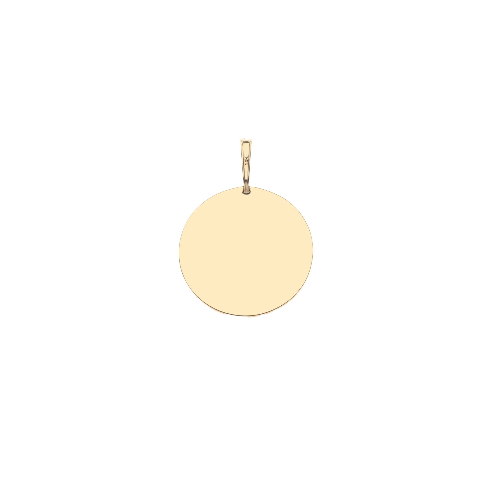 Blank back of gold coin pendant