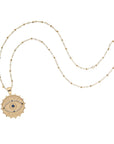 Eye on the sky pendant on satellite chain