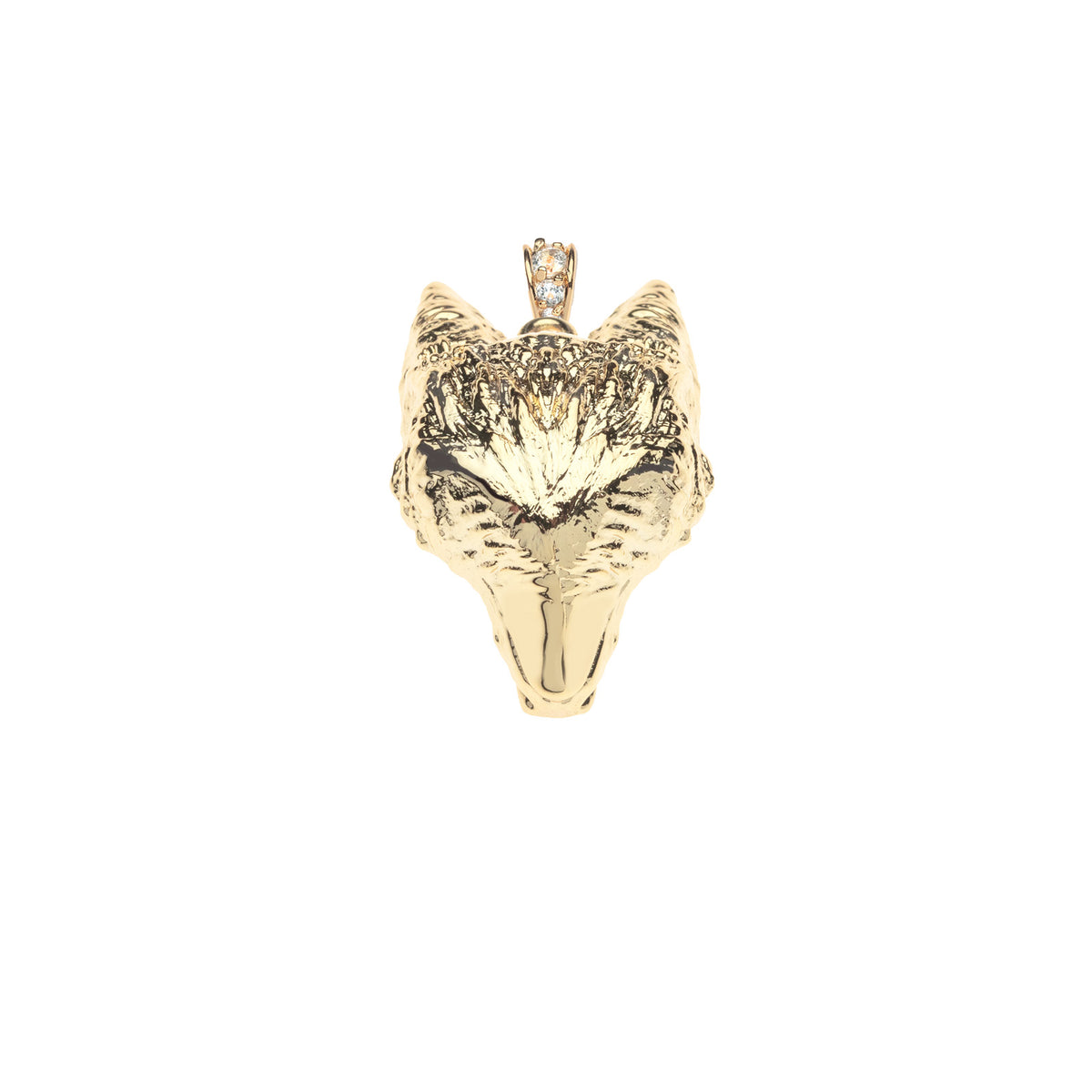 Back of protect fox head pendant