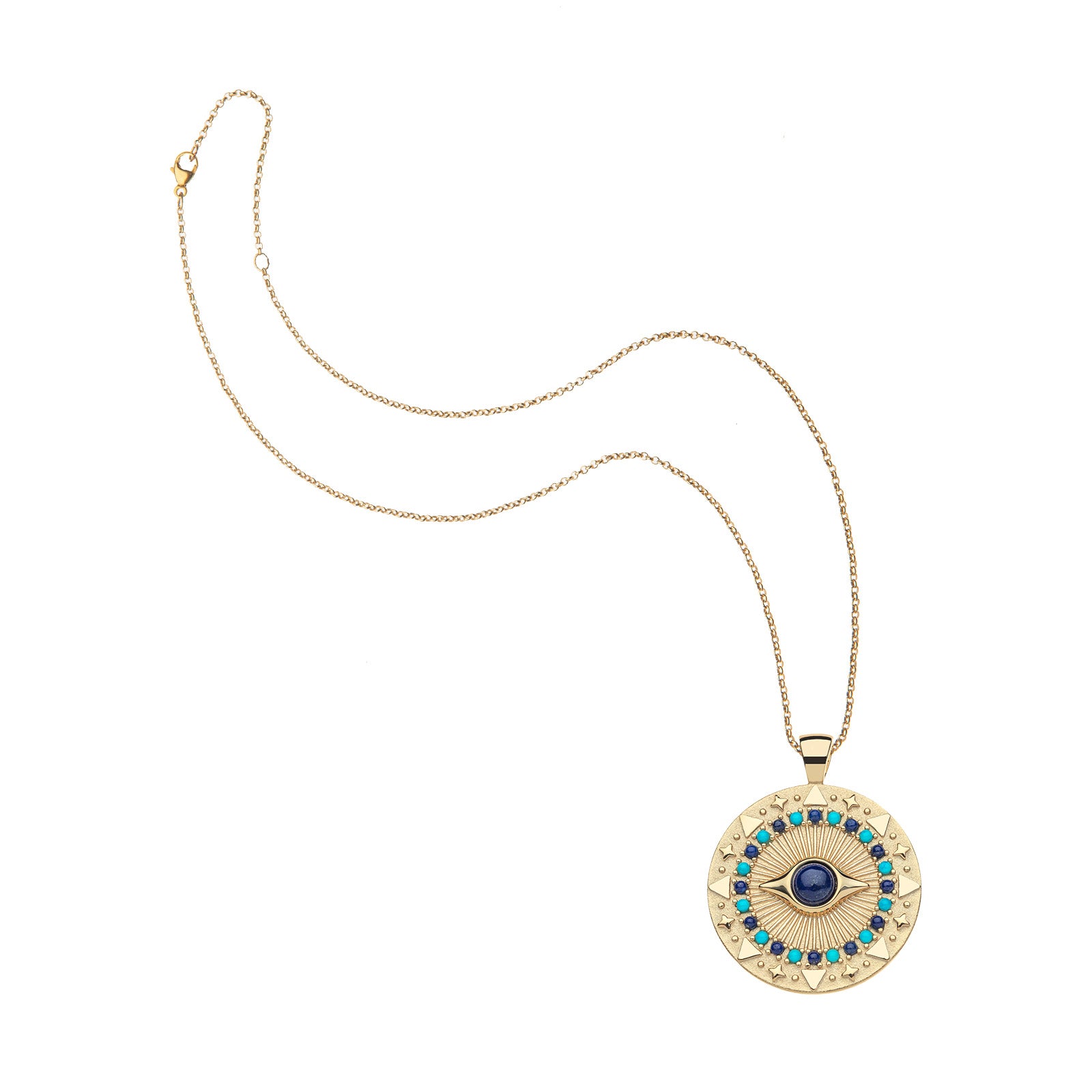 Protect gleaming eye on the classic rolo chain