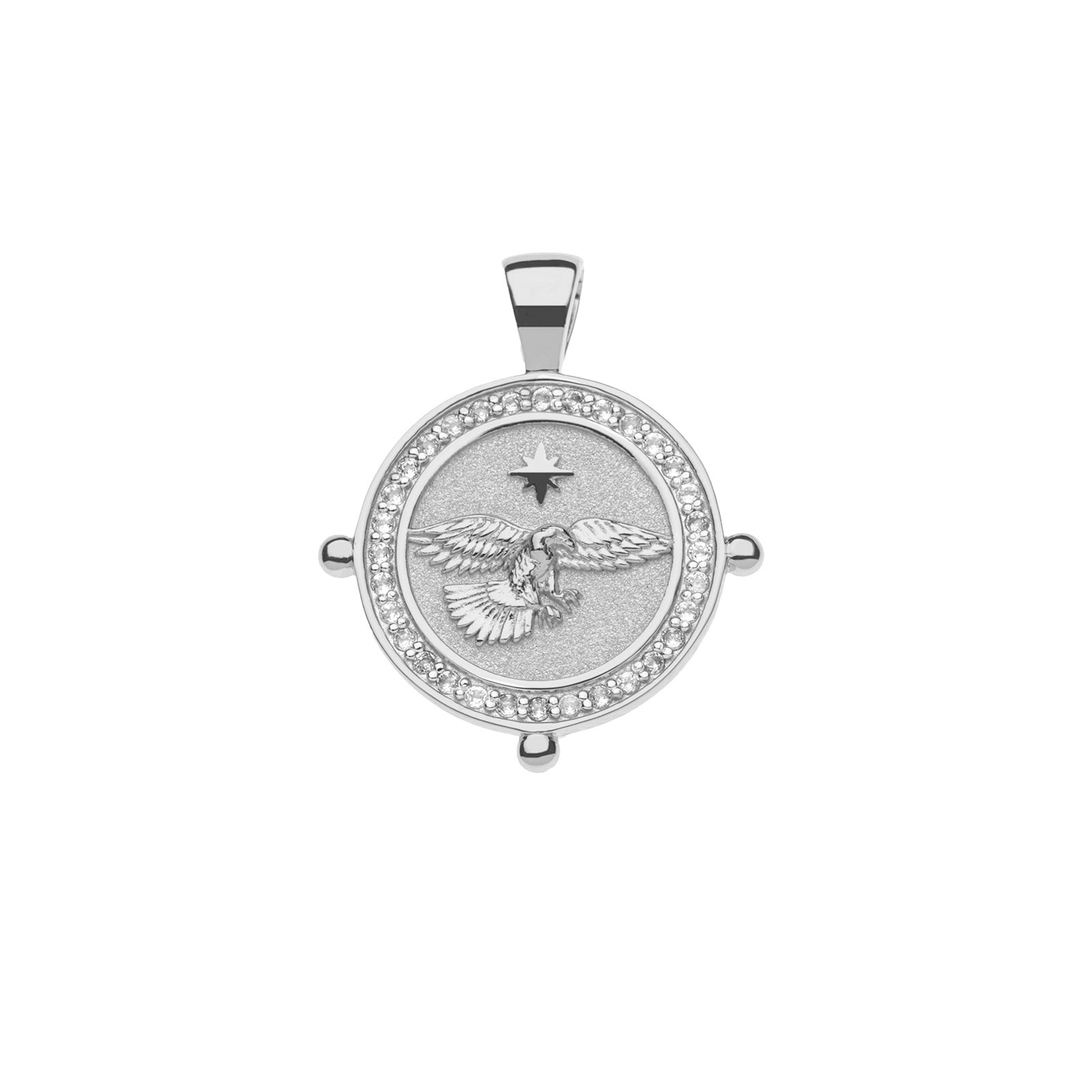 LIMITED EDITION 250TH PROTECT Eagle JW Small Embellished Coin in Silver