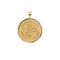 Gold Coin Pendant with Snake and French Gardez Bien (translation Guard Well)