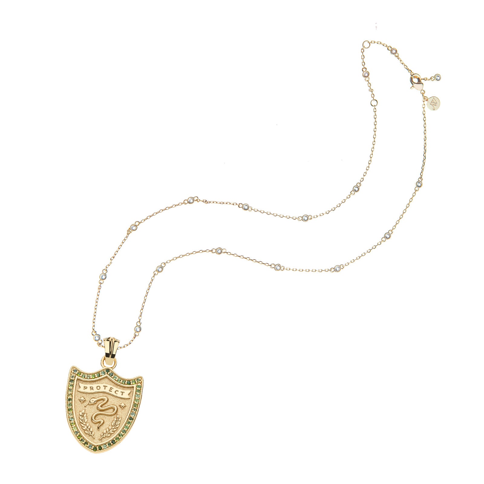 Protect shield pendant on the written in the stars chain