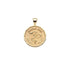 Gold Coin Pendant with Snake and French Gardez Bien (translation Guard Well)