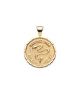 PROTECT JW Small Pendant Coin in Solid Gold