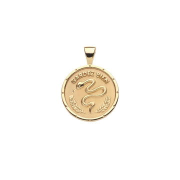PROTECT JW Small Pendant Coin in Solid Gold SALE