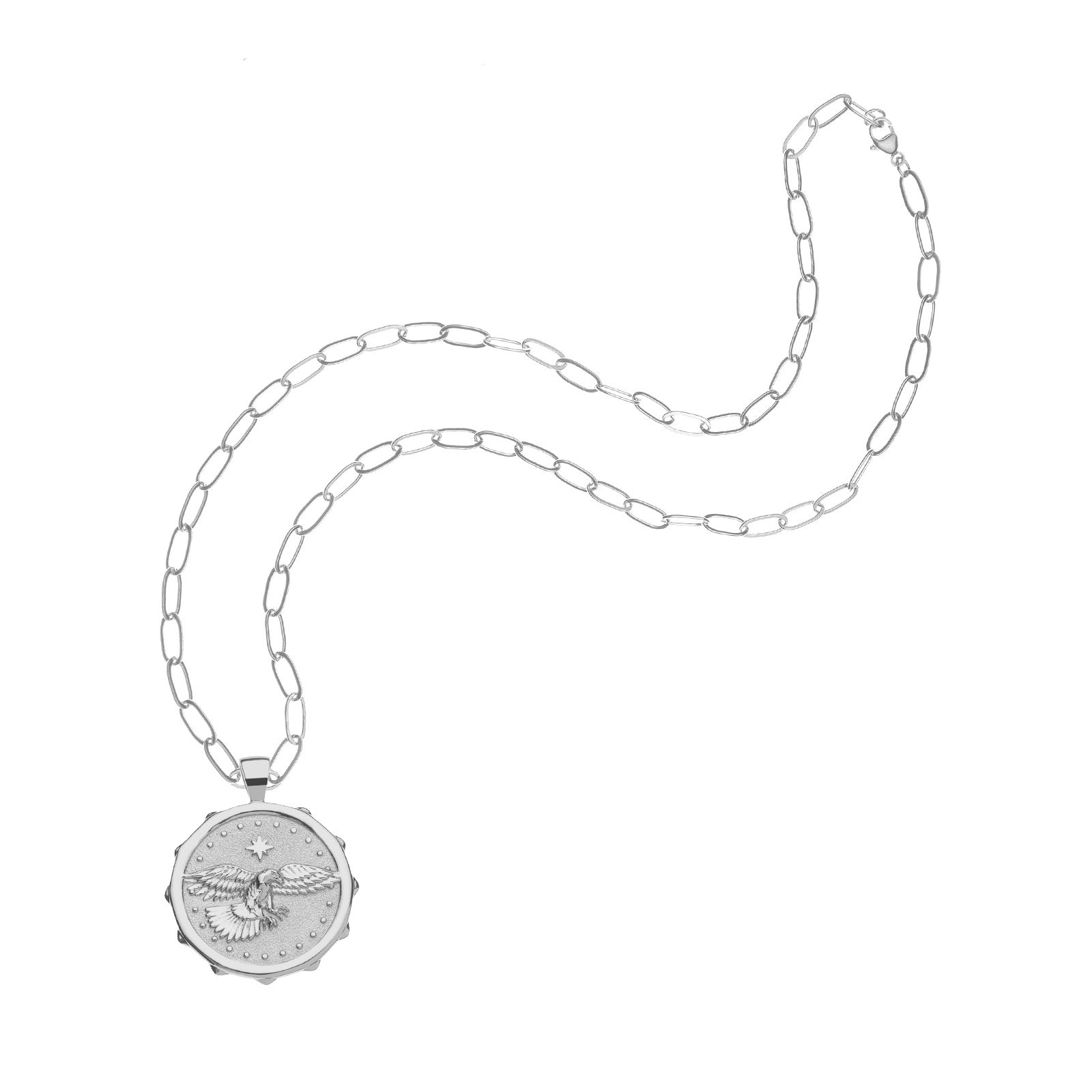 PROTECT Eagle JW Original Pendant Coin in Silver