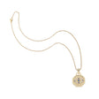 Evil Eye Petite Embellished pendant on classic rolo chain