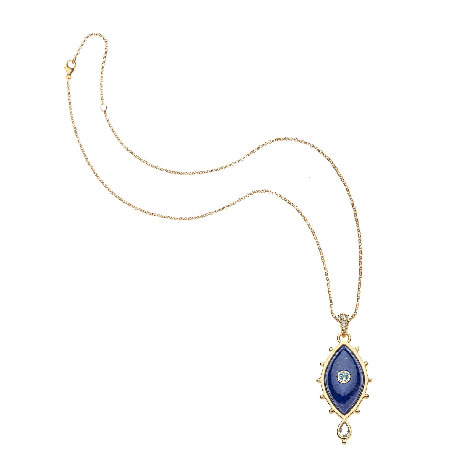Protect with my eye on you pendant on the classic rolo chain
