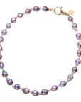 Purple Pearl Beaded Necklace