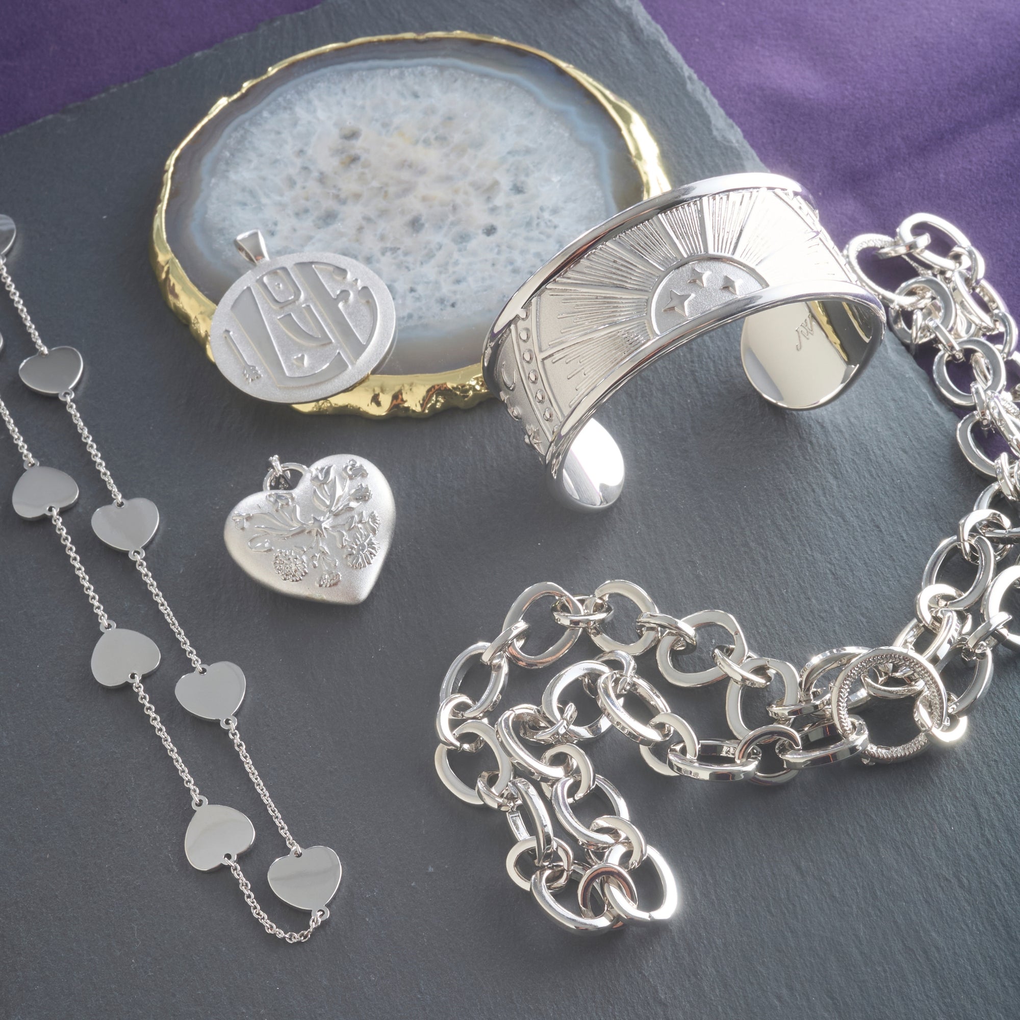 HOPE Through All the Seasons Heart Pendant in Silver