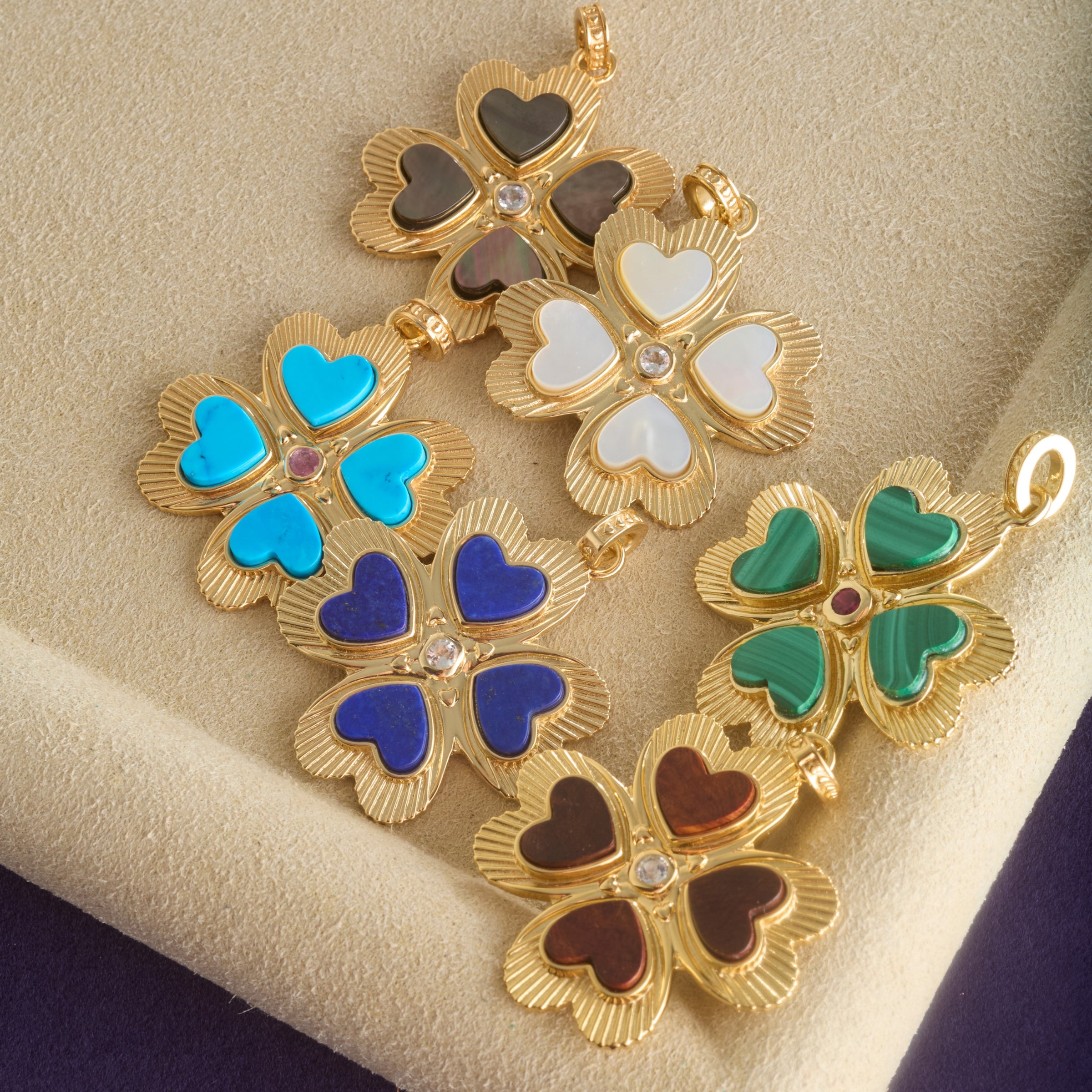 LUCKY in Love Clover Pendant with Mother of Pearl – Jane Win Jewelry