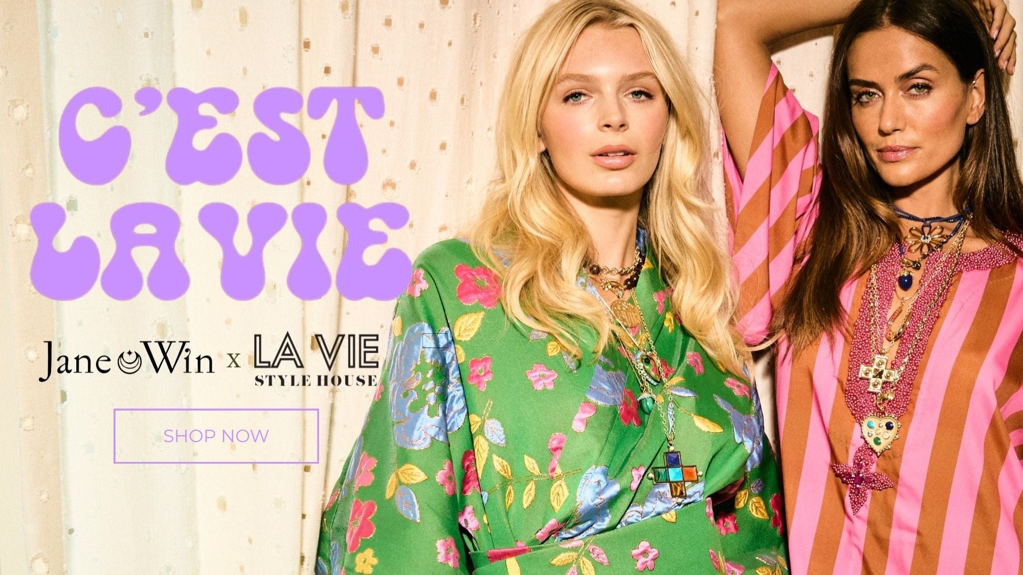 Jane Win Model wearing the La Vie Collab jewelry desktop