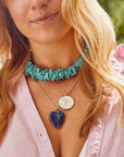 Sliced Turquoise Statement Necklace