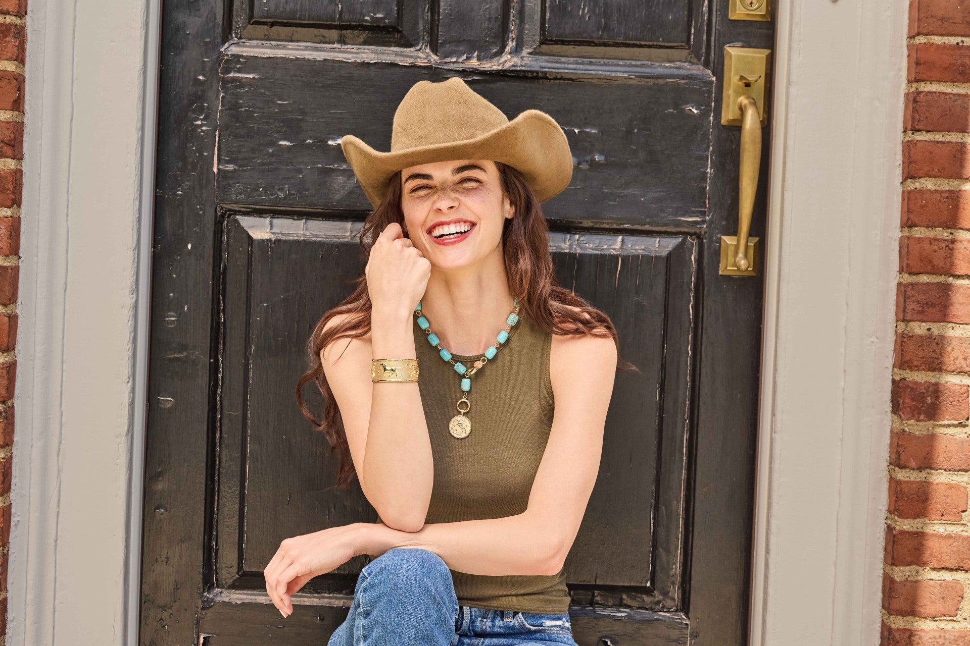 Jane Win model wearing YOTH pendant