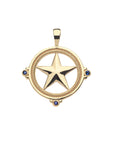 Texas JW Star Cutout Pendant with Blue Sapphires