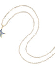 TEXAS JW Star Pendant with Blue Enamel