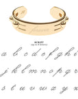 LOVE Engravable Set In Stone Heart Cuff