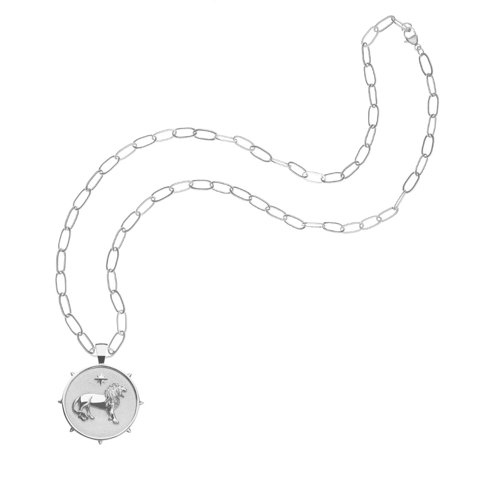 COURAGE JW Small Pendant Coin in Silver