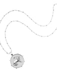 Silver Courage Coin on Satellite Beaded Chain