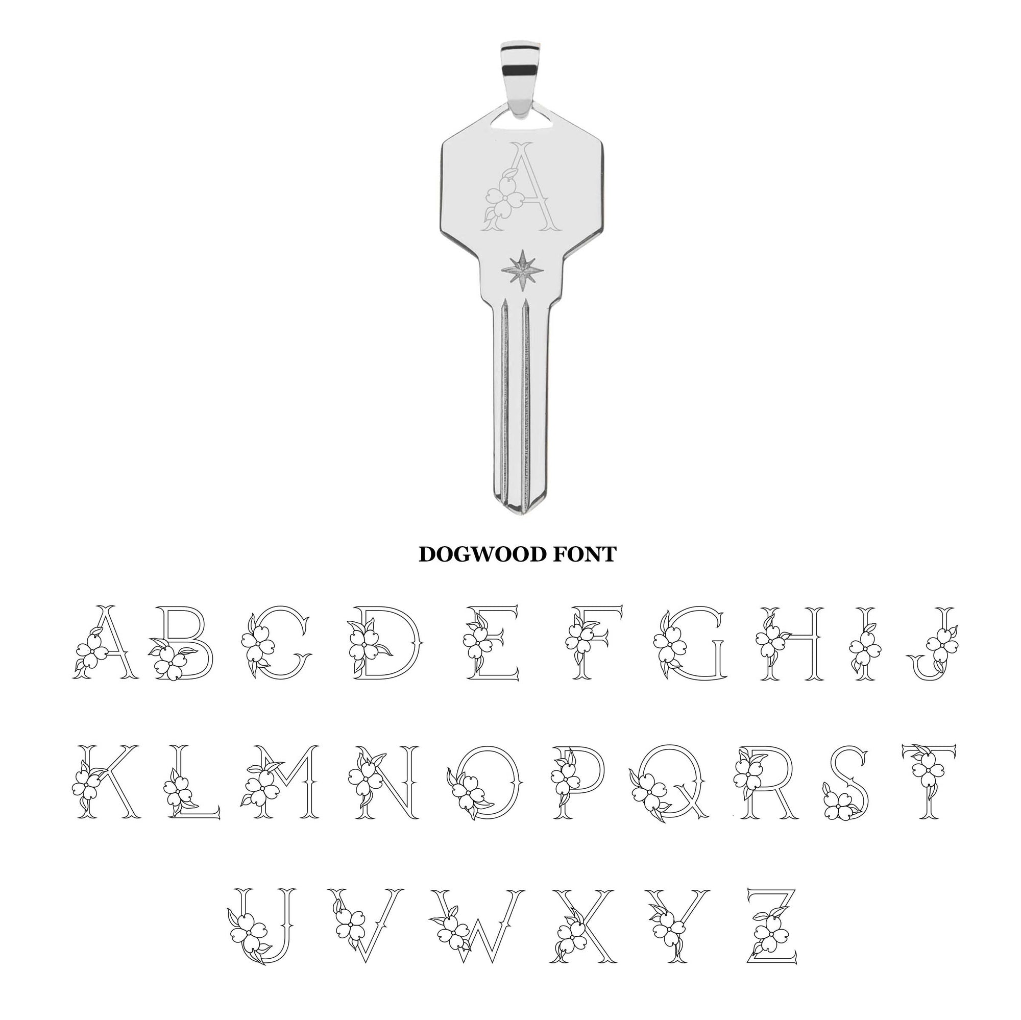 FOREVER Engravable Key Pendant in Silver