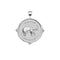 Silver Coin Pendant with Elephant and inscription "Bonne Chance"