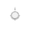 Embellished Personalized Petite Coin Pendant in Silver