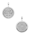 SISTERS Forever Petite Embellished Coin Pendant in Silver