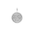SISTERS Forever Petite Embellished Coin Pendant in Silver