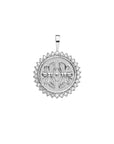 SISTERS Forever Petite Embellished Coin Pendant in Silver