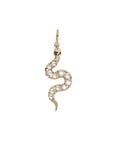 JW x House of Harris PROTECT Mother of Pearl Snake Pendant in Solid Gold