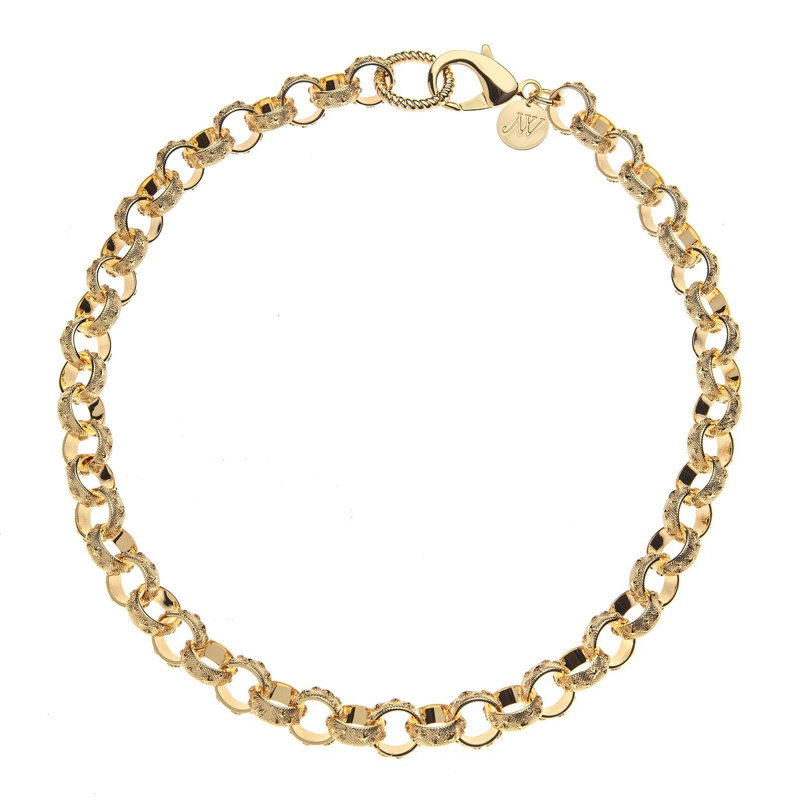 gold chunky starry night lariat chain