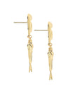 Side view of strong amore fish earrings