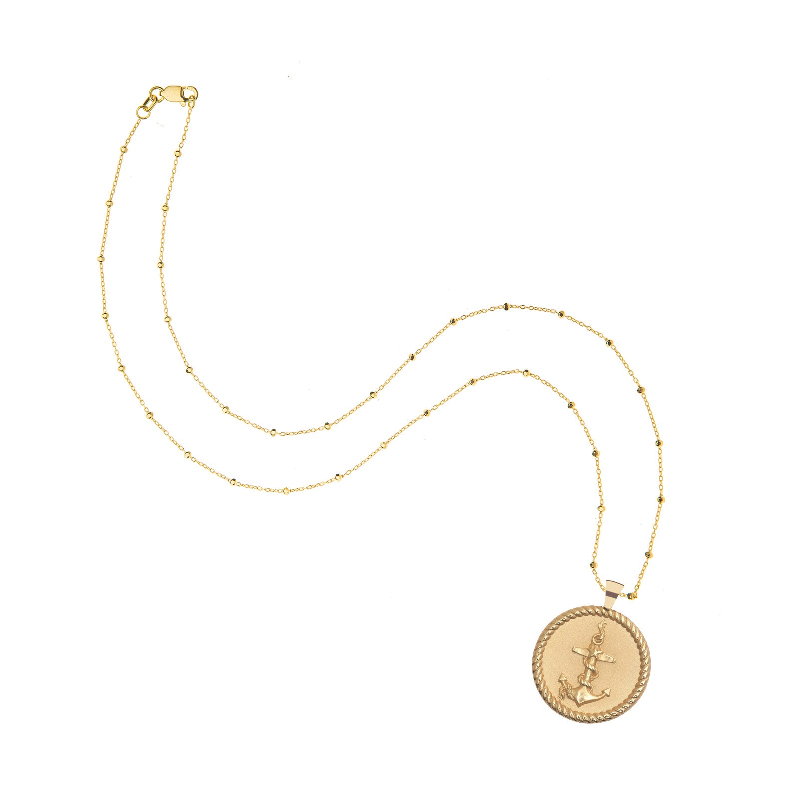 STRONG JW Original Pendant Coin (Anchor) in Solid Gold