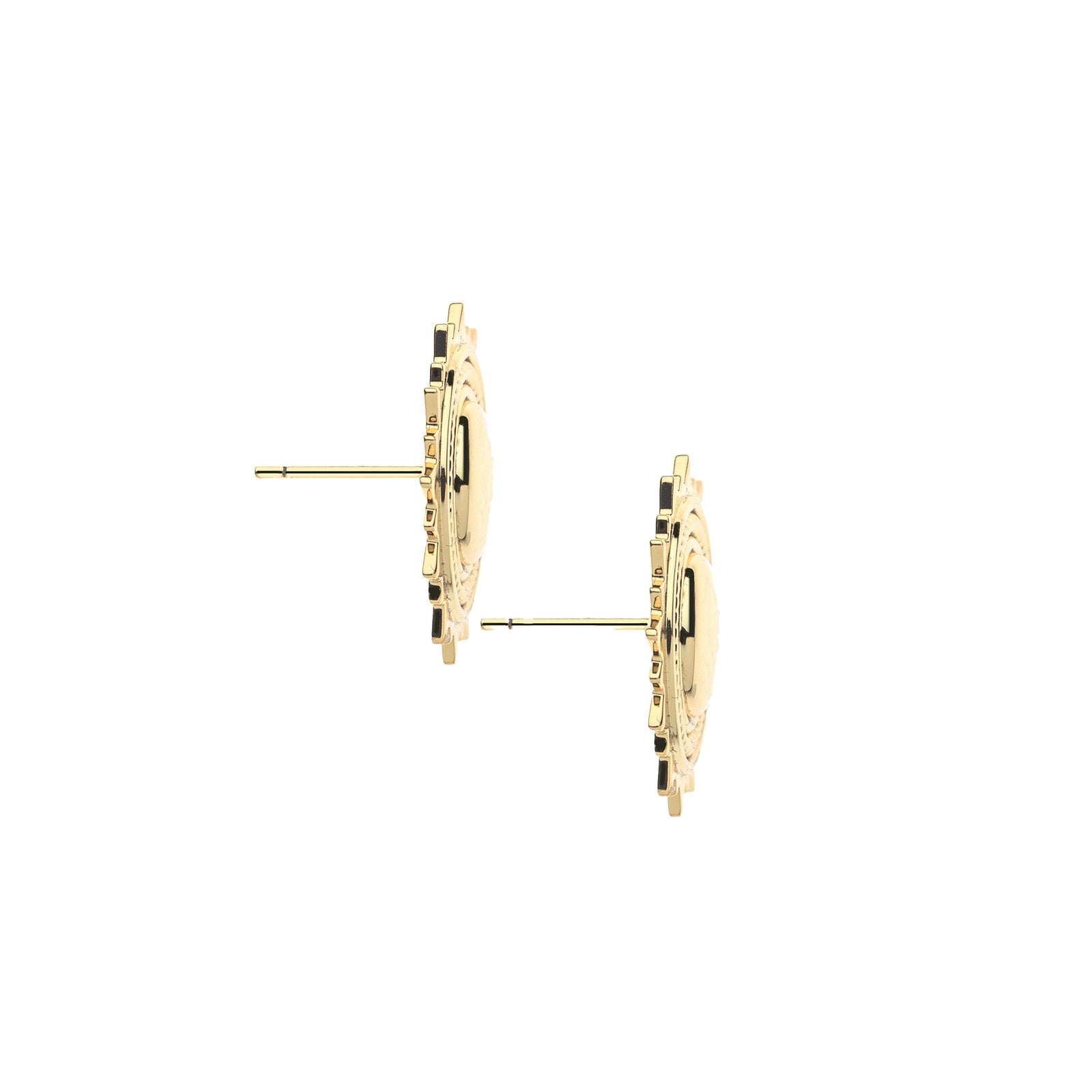 Side view of the strong apollo earrings