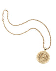 Strong circling koi fish pendant on the grande rolo chain