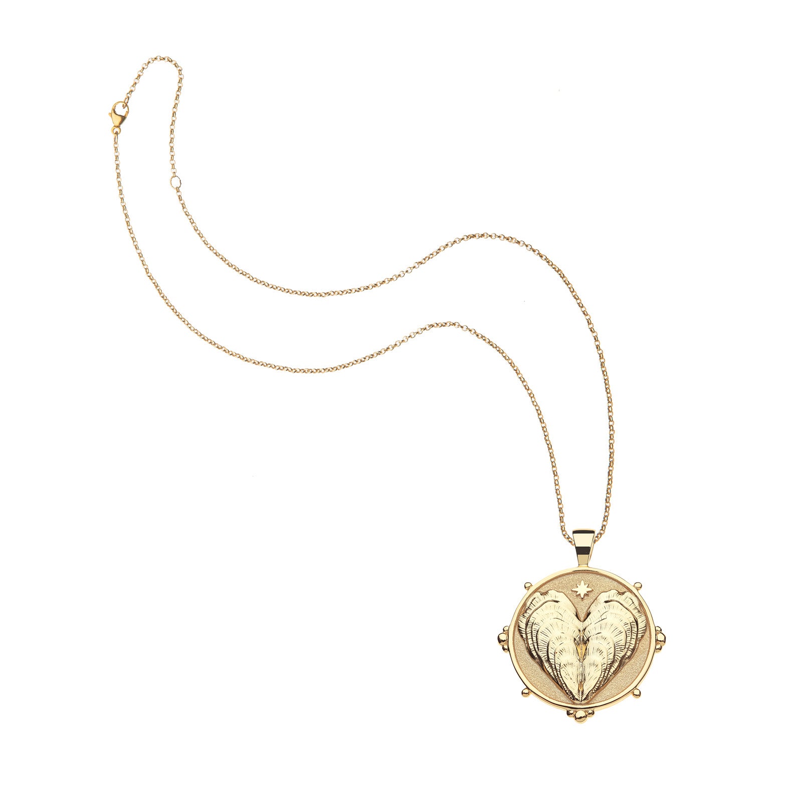 Strong love of the sea coin on the classic rolo chain
